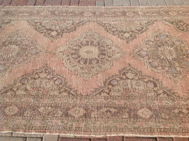 Anatolian Hand Knotted Oushak Runner Rug 335 Cm X 146 Cm