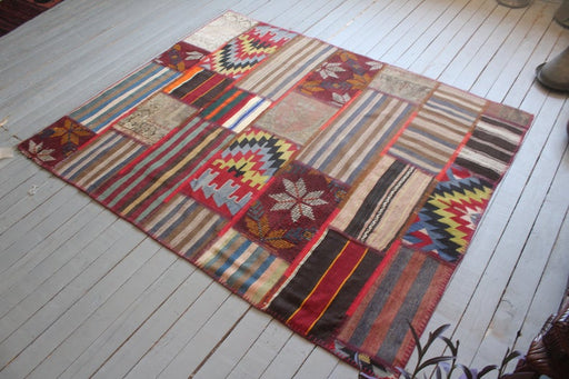 Anatolian Patchwork Kilim Rug 173x213 cm