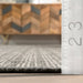 Ander Dark Grey Striped Wool-Blend Area Rug 160x230 cm