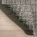 Ander Dark Grey Striped Wool-Blend Area Rug 160x230 cm