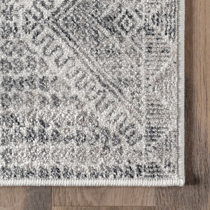 Annie Light Grey Mosaic Diamond Area Rug 150x240 cm