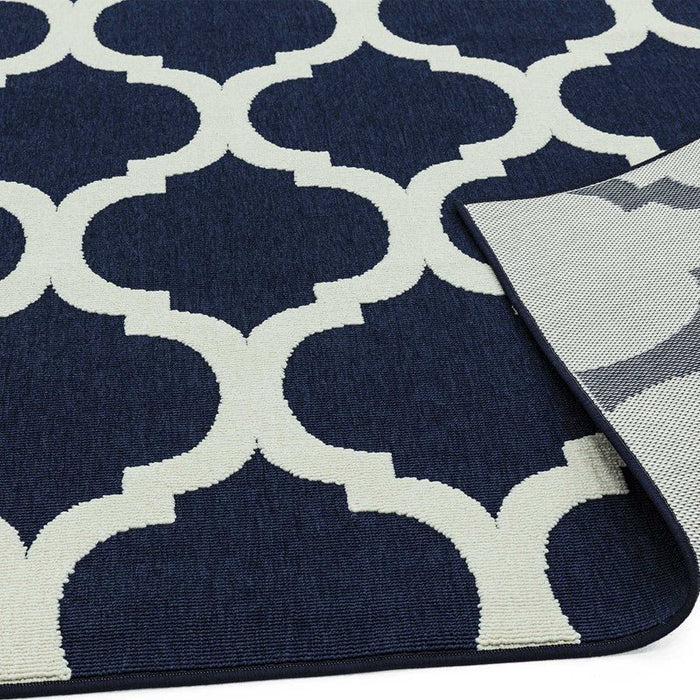 Antibes AN02 Blue Trellis Rug