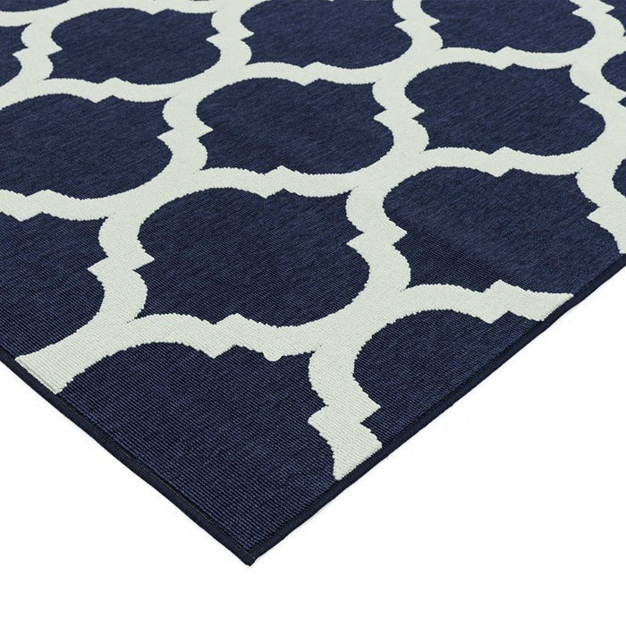 Antibes AN02 Blue Trellis Rug