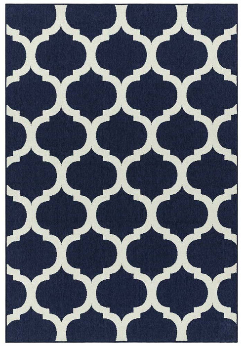 Antibes AN02 Blue Trellis Rug