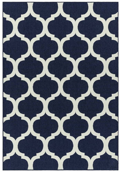 Antibes AN02 Blue Trellis Rug