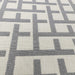 Antibes AN03 White Grey Grid Rug