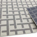 Antibes AN03 White Grey Grid Rug