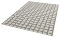 Antibes AN03 White Grey Grid Rug