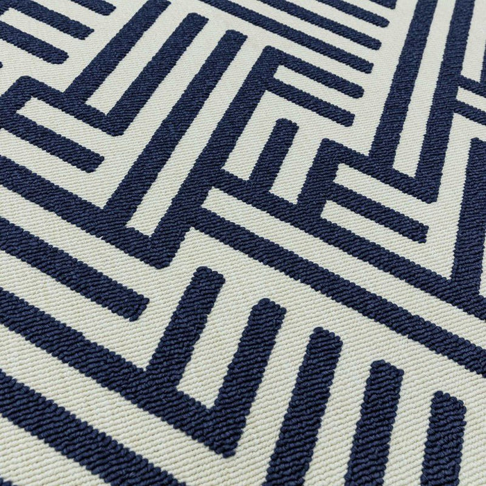 Antibes AN04 Blue White Linear Rug