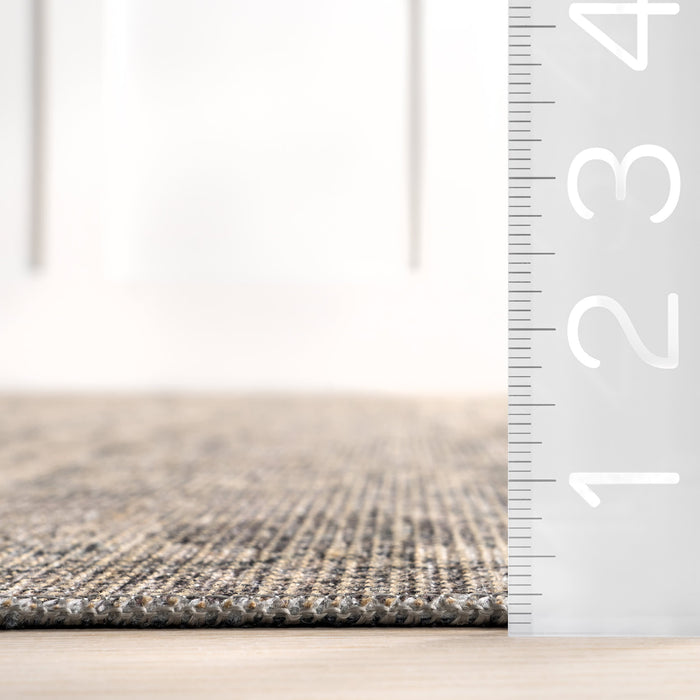 Antique Grey Jute Blend Area Rug 160 x 230 cm