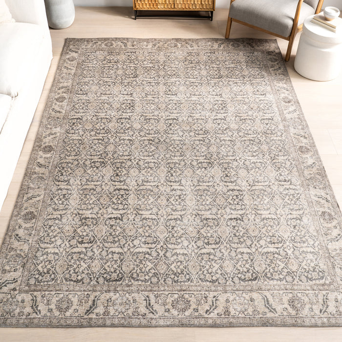 Antique Grey Jute Blend Area Rug 160 x 230 cm