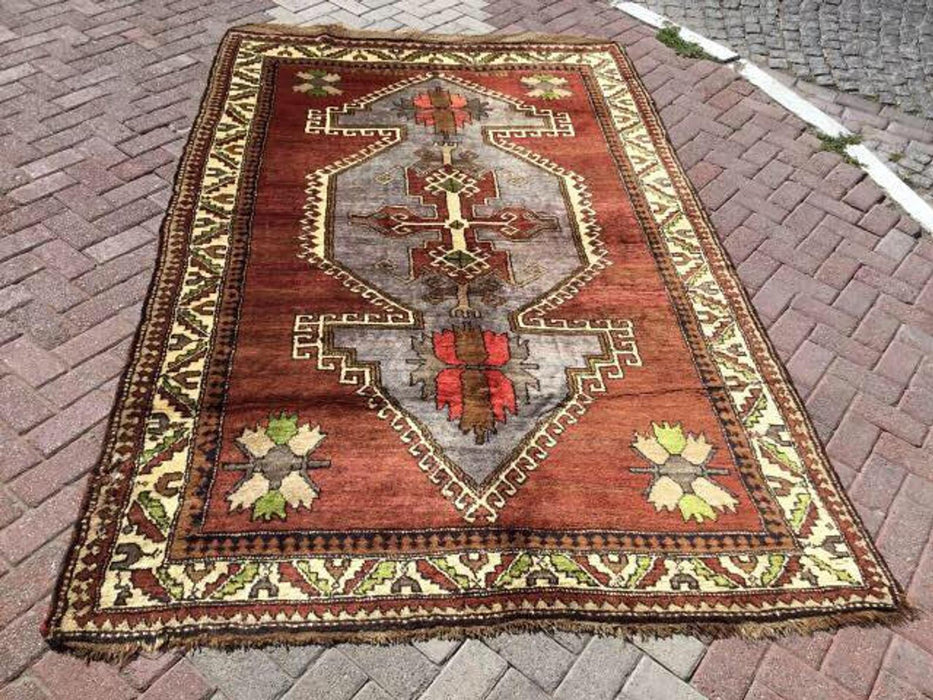 Antique Hand Knotted Anatolian Konya Rug 287cm x 180cm