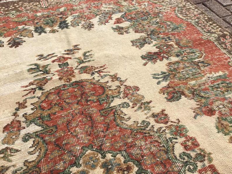 Antique Hand Knotted Anatolian Konya Rug 288cm x 185cm