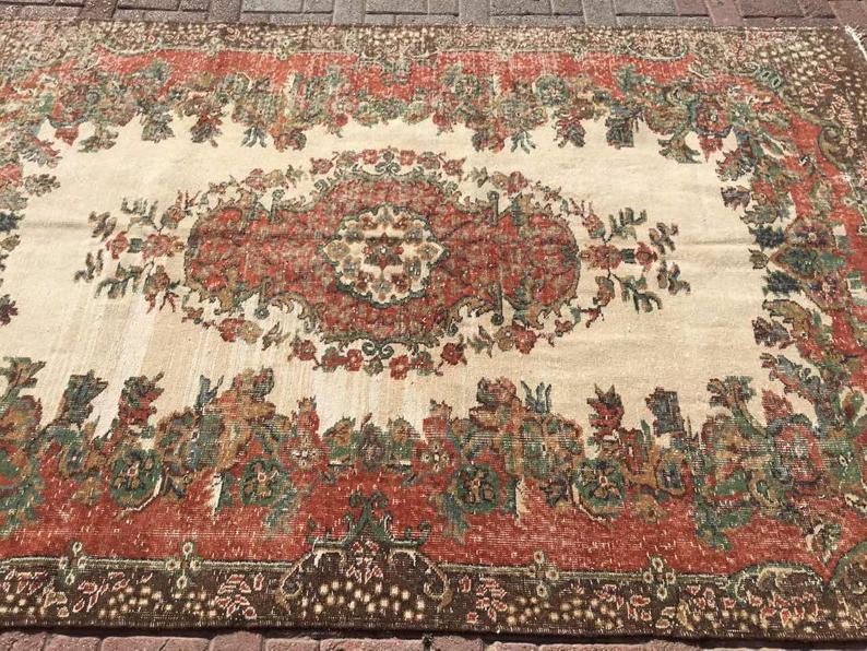 Antique Hand Knotted Anatolian Konya Rug 288cm x 185cm