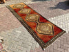 Antique Hand Knotted Area Rug 317cm x 112cm 1930s