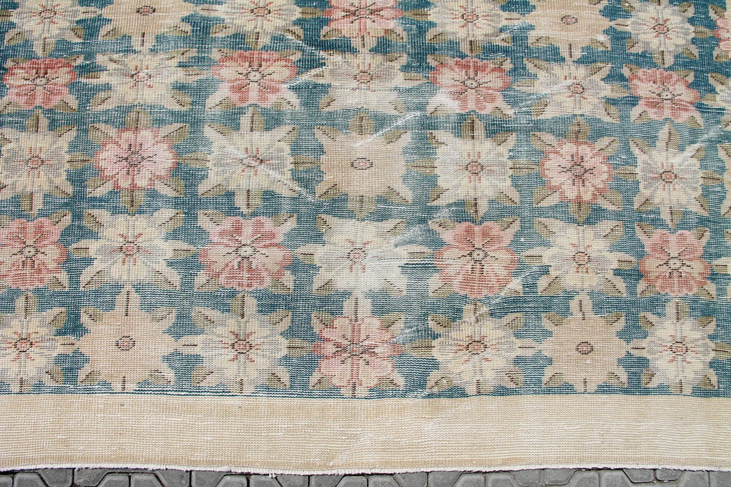 Antique Hand Knotted Turkish Oushak Rug 255cm x 169cm