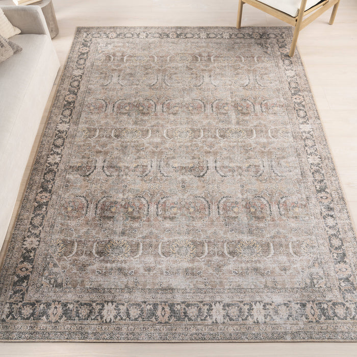 Antique Jute-Blend Area Rug 120x180 cm Brown