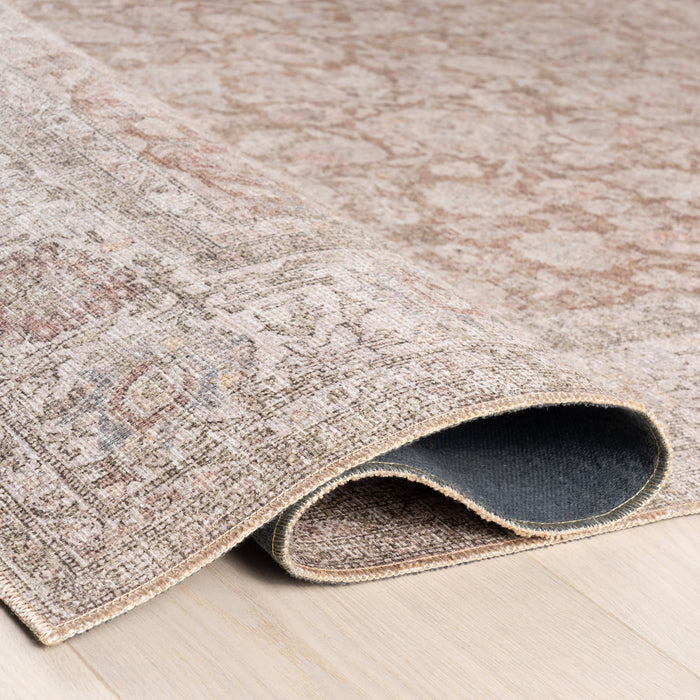 Antique Jute-Blend Area Rug In Rust Color 140x200 cm