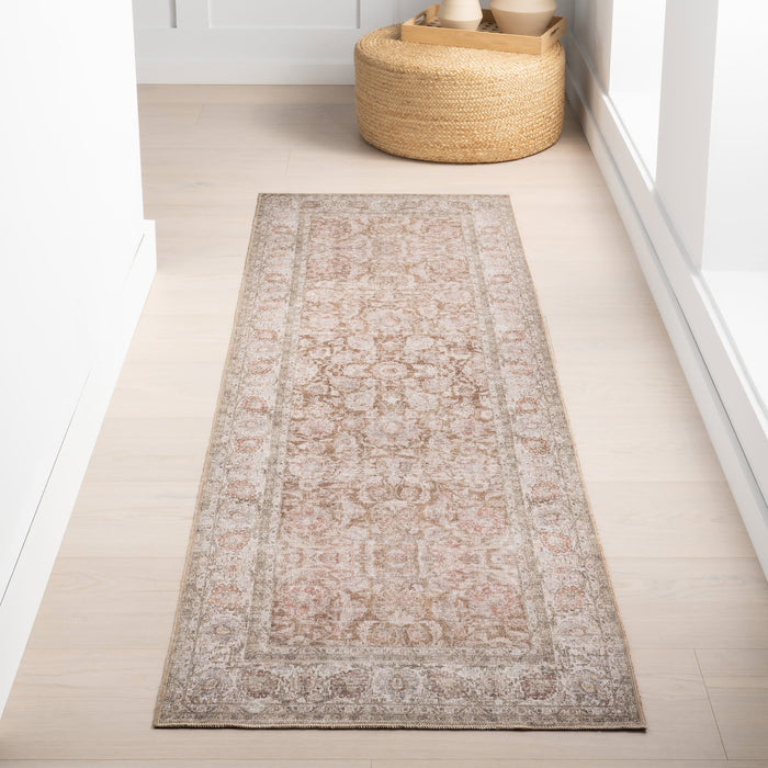 Antique Jute-Blend Area Rug In Rust Color 140x200 cm