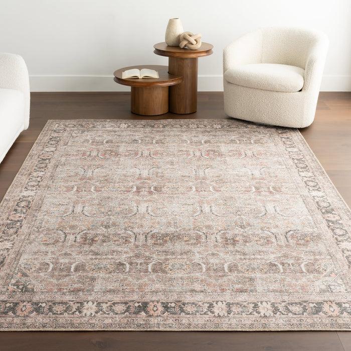 Antique Jute-Blend Area Rug in Light Brown 160x230 cm