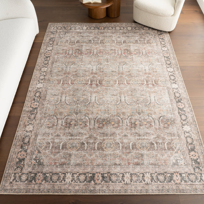 Antique Jute-Blend Area Rug in Light Brown 160x230 cm