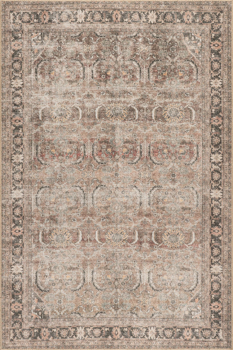 Antique Jute-Blend Area Rug in Light Brown 160x230 cm