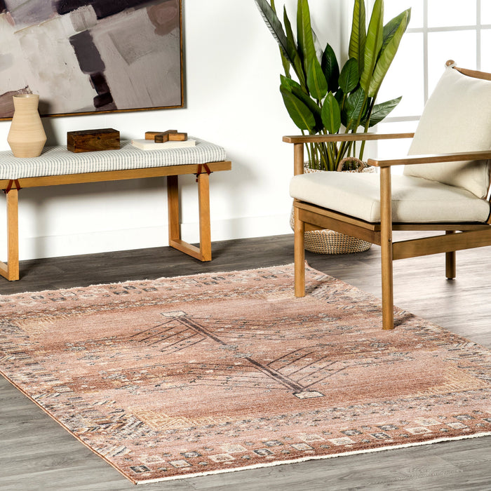 Antique Meadow Area Rug 160x230 cm Rust Color