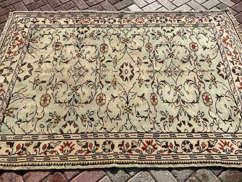 Antique Turkish Oushak Area Rug 204cm x 142cm