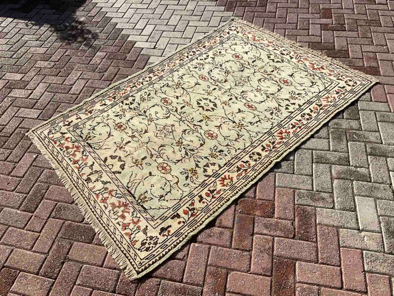 Antique Turkish Oushak Area Rug 204cm x 142cm