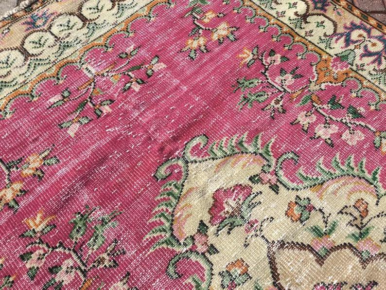 Antique Turkish Oushak Handmade Area Rug 266cm x 157.5cm