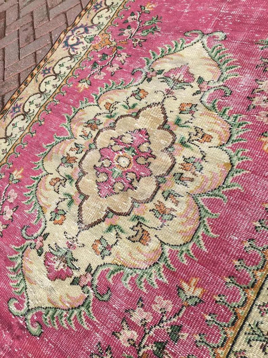 Antique Turkish Oushak Handmade Area Rug 266cm x 157.5cm