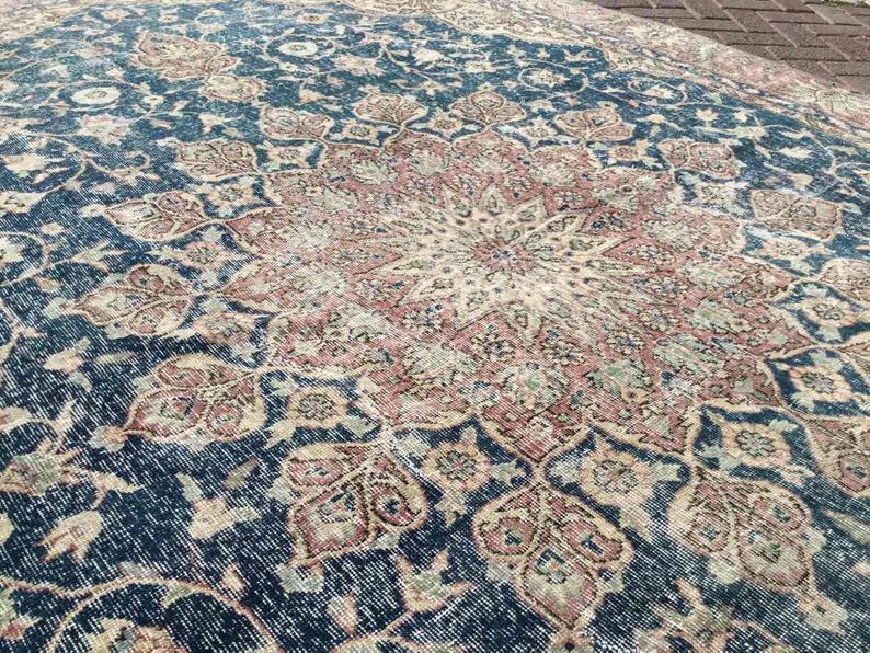 Antique Turkish Oushak Rug 142Cm X 89Cm Hand Knotted