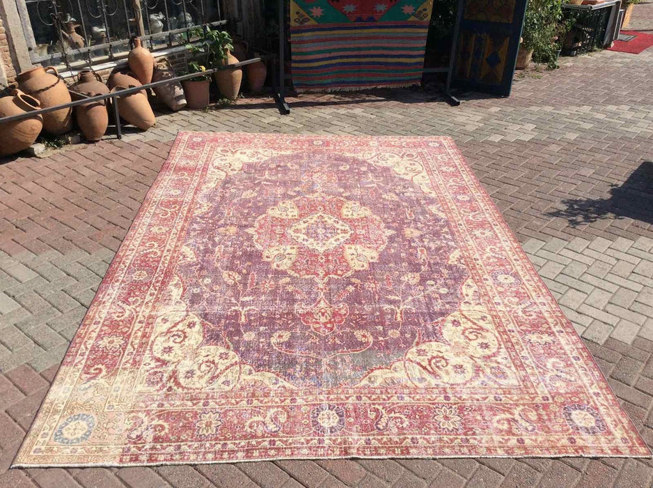 Antique Turkish Oushak Rug 142x95 Hand Knotted Wool