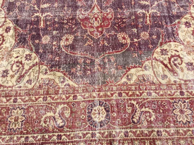 Antique Turkish Oushak Rug 142x95 Hand Knotted Wool