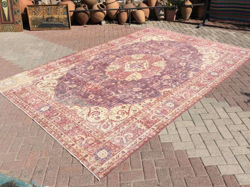 Antique Turkish Oushak Rug 142x95 Hand Knotted Wool