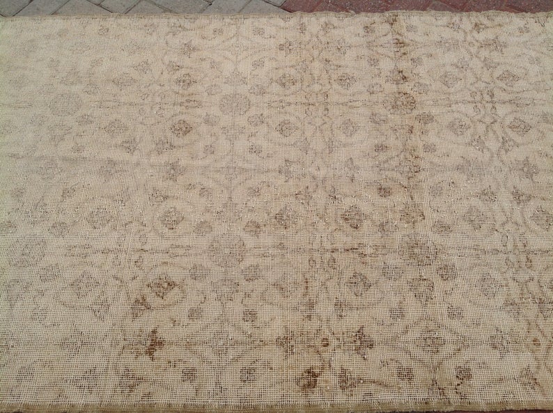 Antique Turkish Oushak Rug 195cm x 107cm Hand Knotted