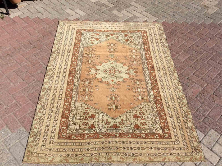 Antique Turkish Oushak Rug 206cm x 152cm Hand Knotted