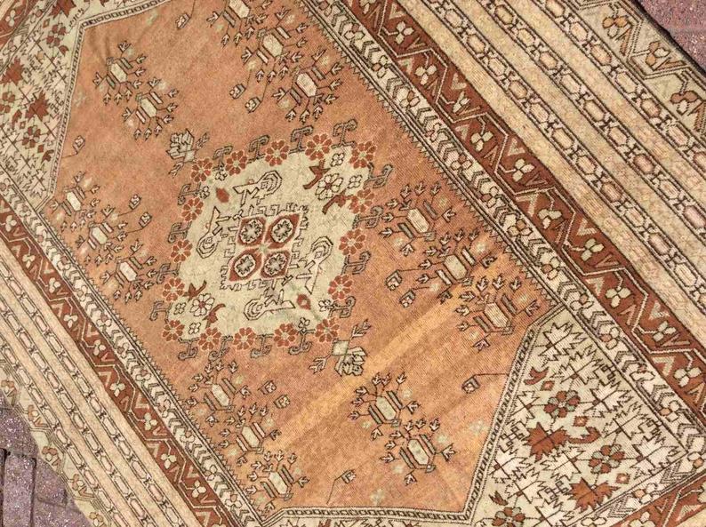 Antique Turkish Oushak Rug 206cm x 152cm Hand Knotted