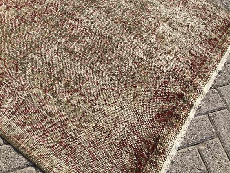 Antique Turkish Oushak Rug 213cm x 123cm Hand Knotted