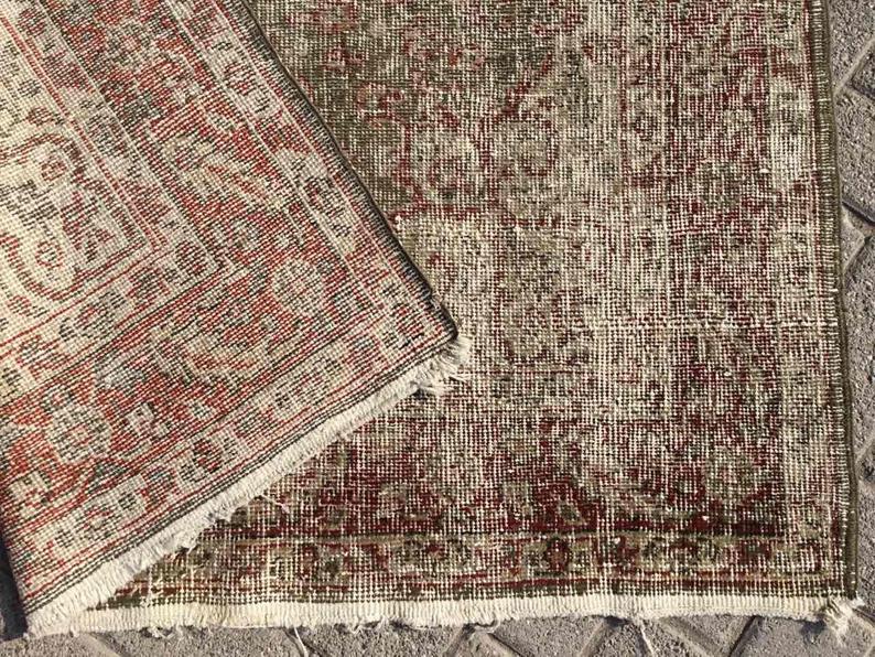 Antique Turkish Oushak Rug 213cm x 123cm Hand Knotted