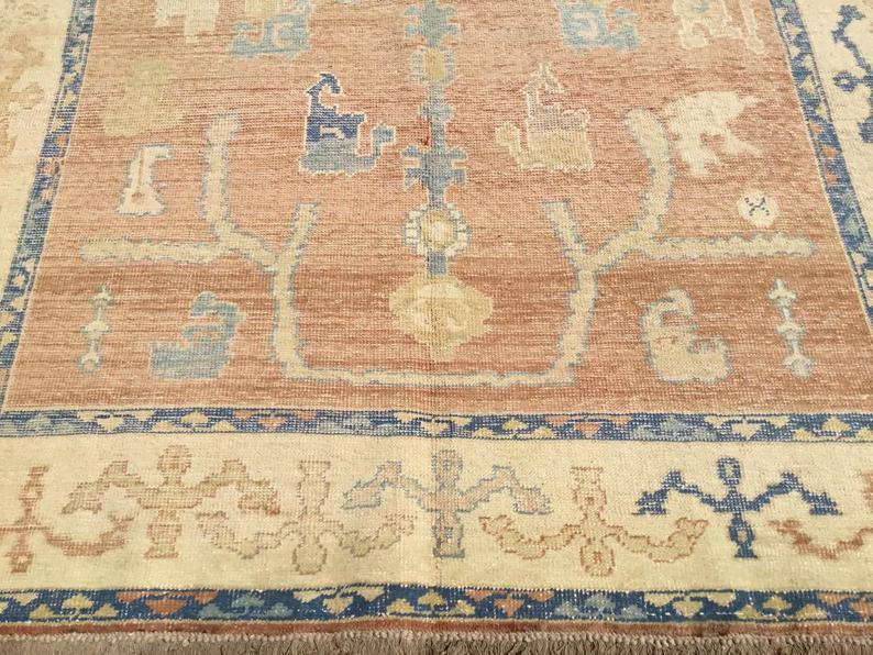 Antique Turkish Oushak Rug 229 cm x 175 cm Hand Knotted