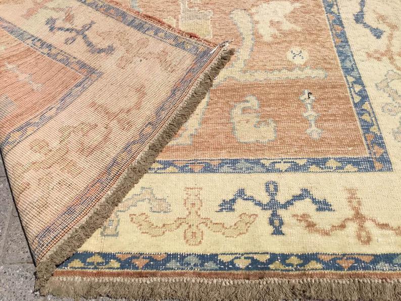 Antique Turkish Oushak Rug 229 cm x 175 cm Hand Knotted