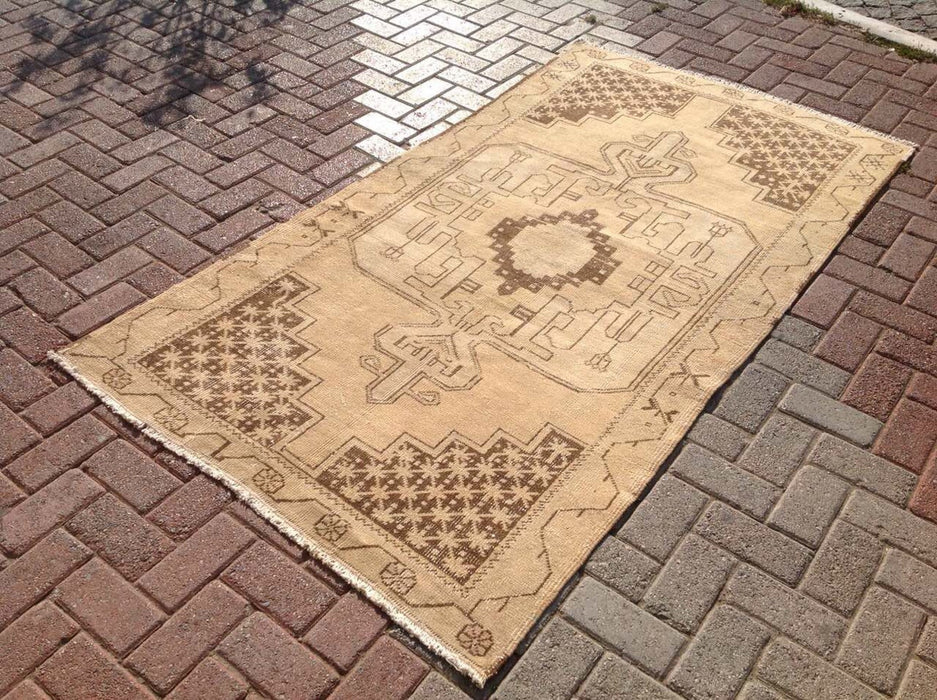 Antique Turkish Oushak Rug 239cm x 122cm Hand Knotted