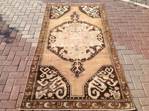 Antique Turkish Oushak Rug 239cm x 127cm Hand Knotted