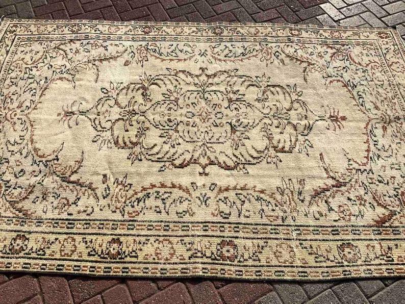 Antique Turkish Oushak Rug 255cm x 162cm Hand Knotted