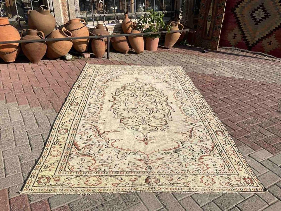 Antique Turkish Oushak Rug 255cm x 162cm Hand Knotted