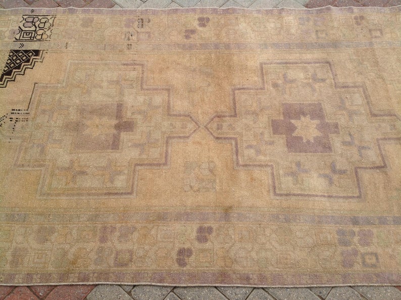 Antique Turkish Oushak Rug 259cm x 129cm Hand Knotted