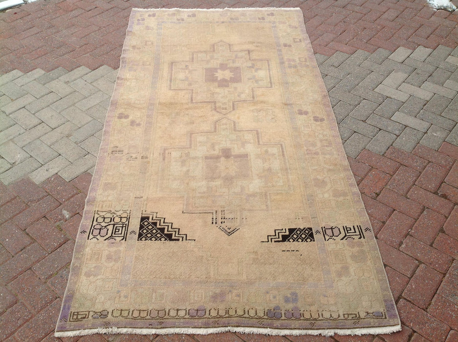 Antique Turkish Oushak Rug 259cm x 129cm Hand Knotted