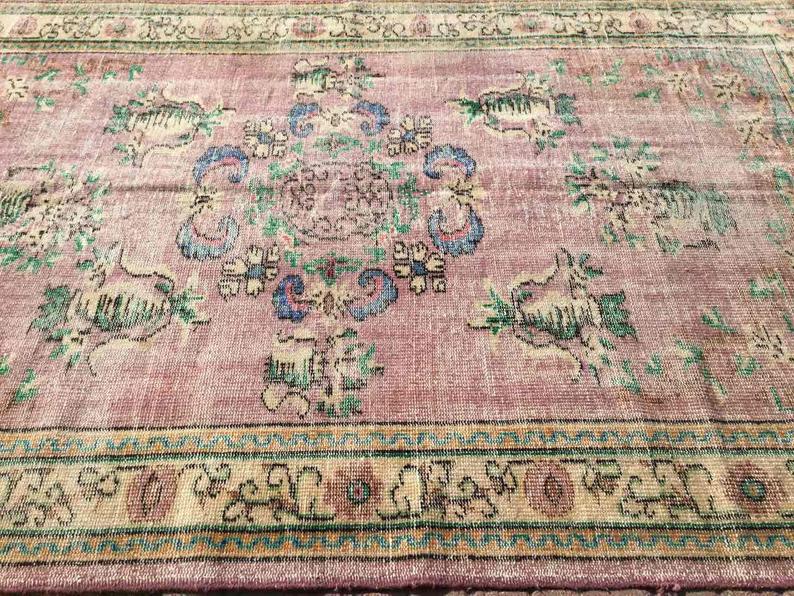 Antique Turkish Oushak Rug 290 cm x 178 cm Hand Knotted