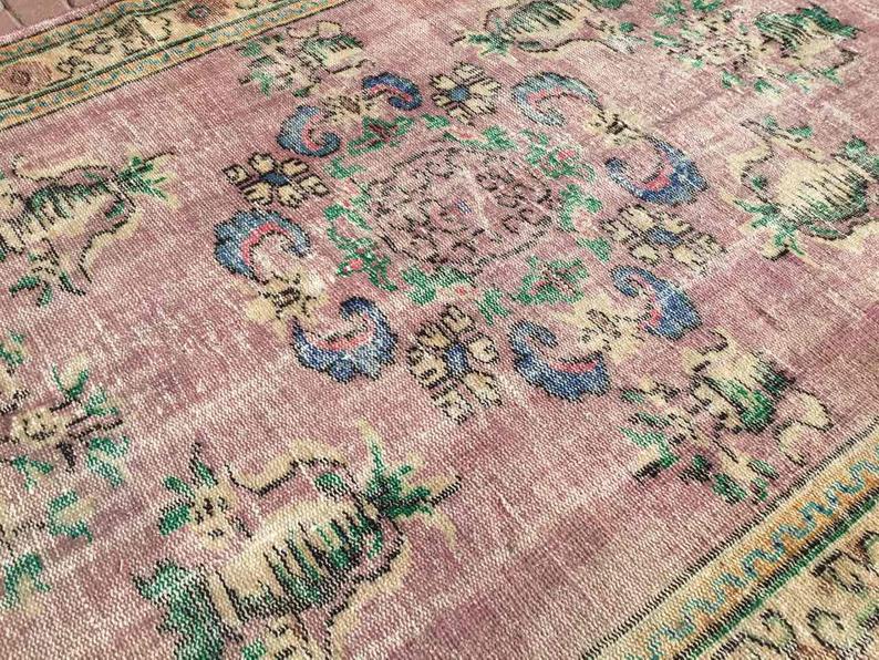 Antique Turkish Oushak Rug 290 cm x 178 cm Hand Knotted